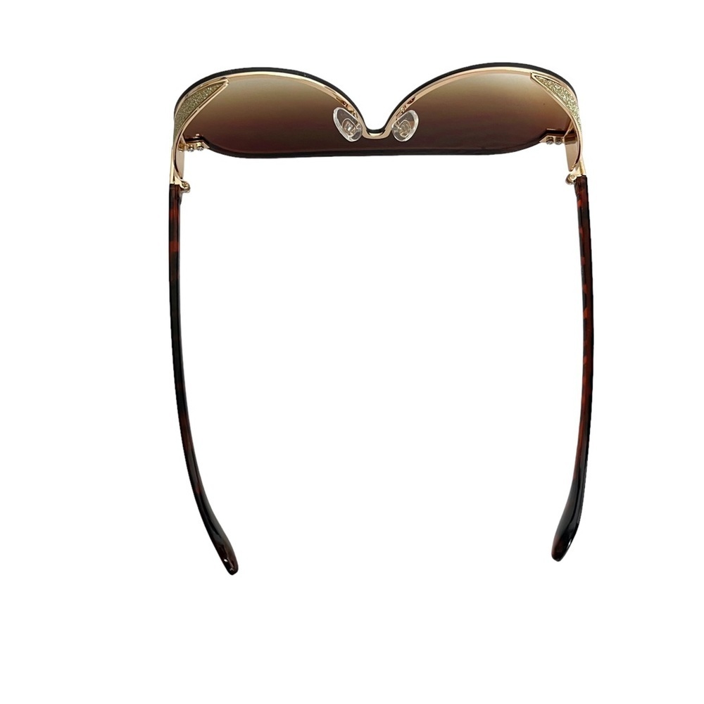 SUNGLASSES Fashion Gold & Brown Shades Sun Glasses Summer Beach Vacation - Picture 5 of 16